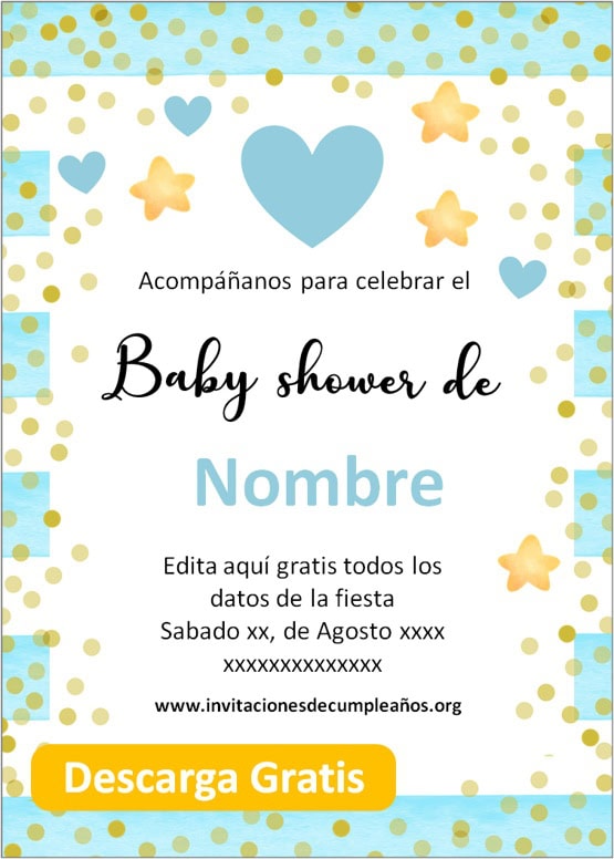 Invitaciones de Baby Shower Niño cumpleaños